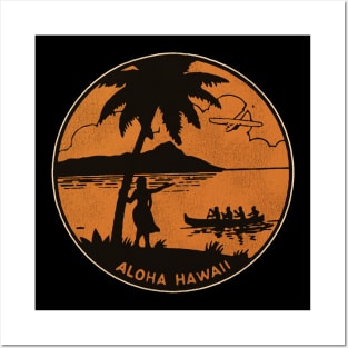 Aloha Hawaii Retro Travel Souvenir Posters and Art